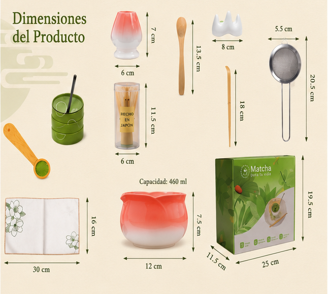 SET CEREMONIAL PREMIUM version Naranja floral (Envío incluido)