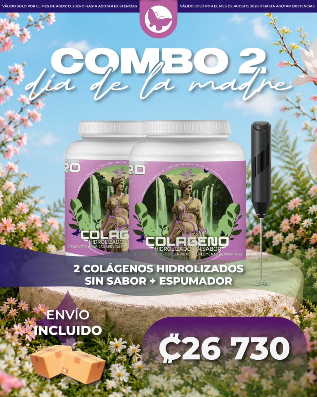 Combo Día de la Madre #2 – 2 Colágenos Hidrolizados + Espumador | Envío Incluido