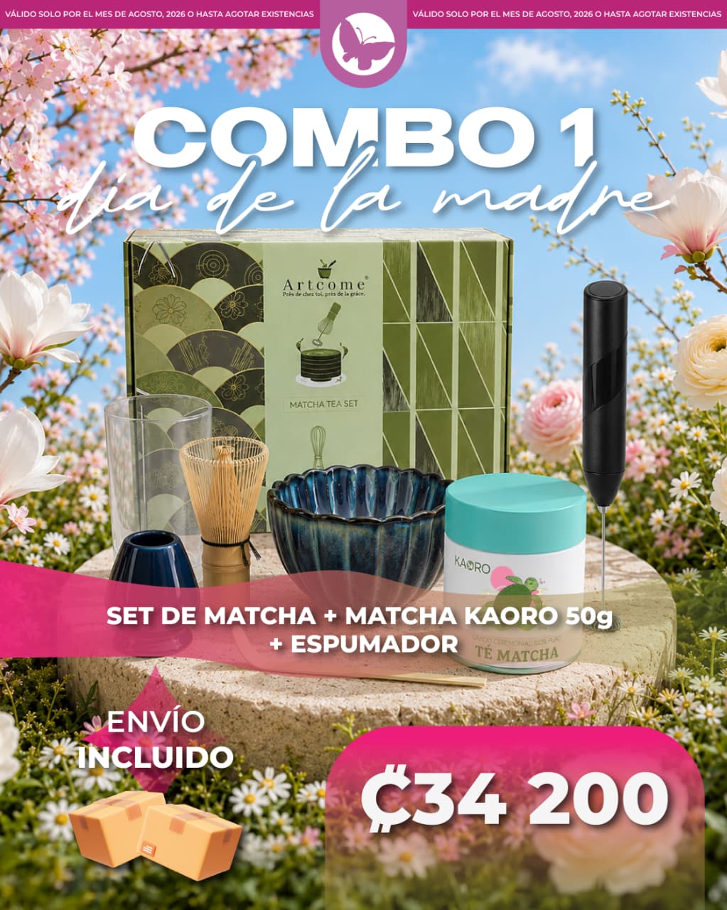 Combo Día de la Madre #1 – Set de Matcha + Matcha Kaoro + Espumador | Envío Incluido
