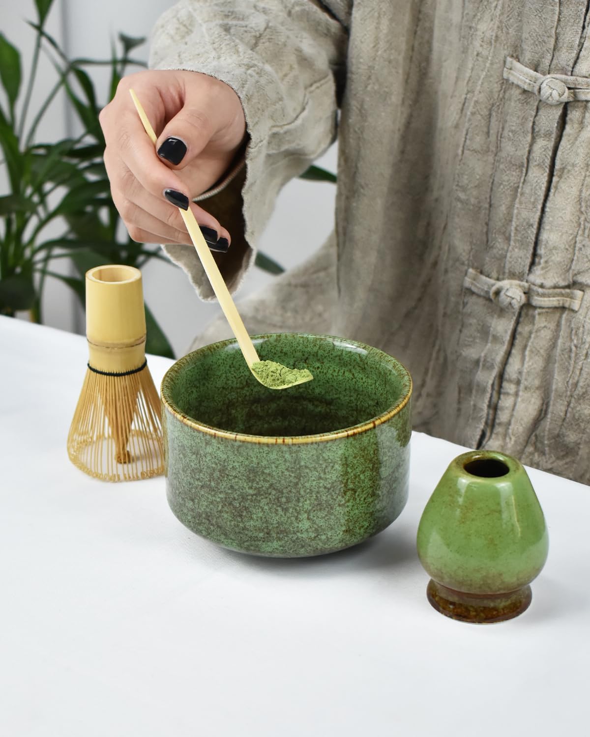 Kit de Matcha color Verde con pequitas
