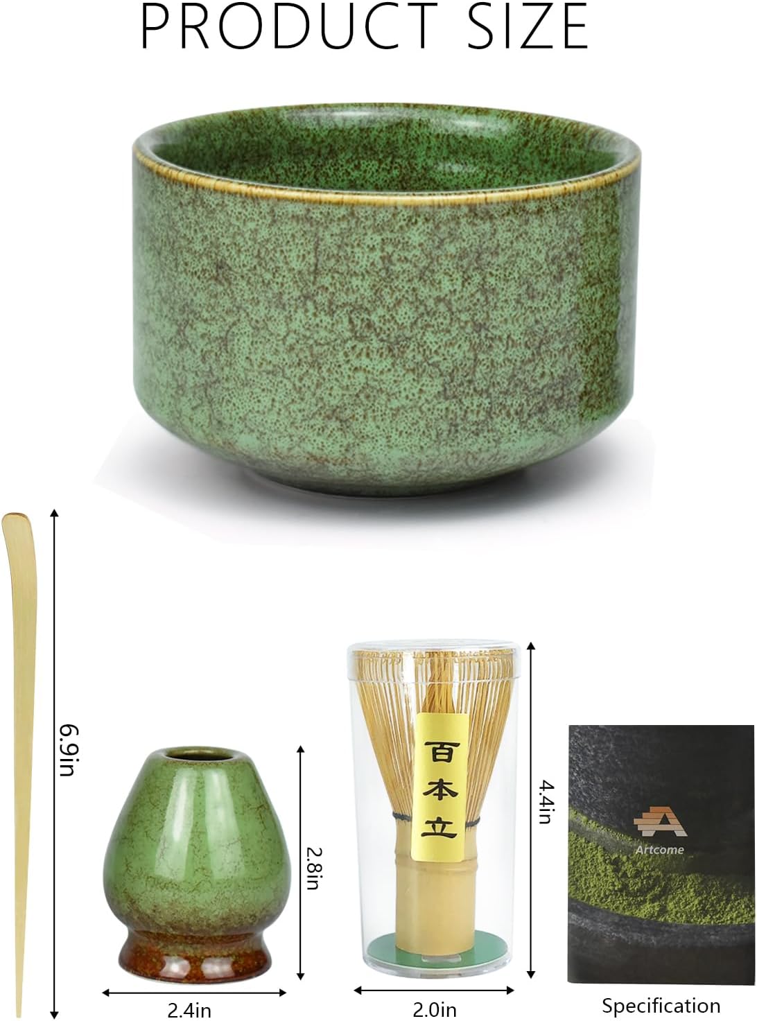 Kit de Matcha color Verde con pequitas