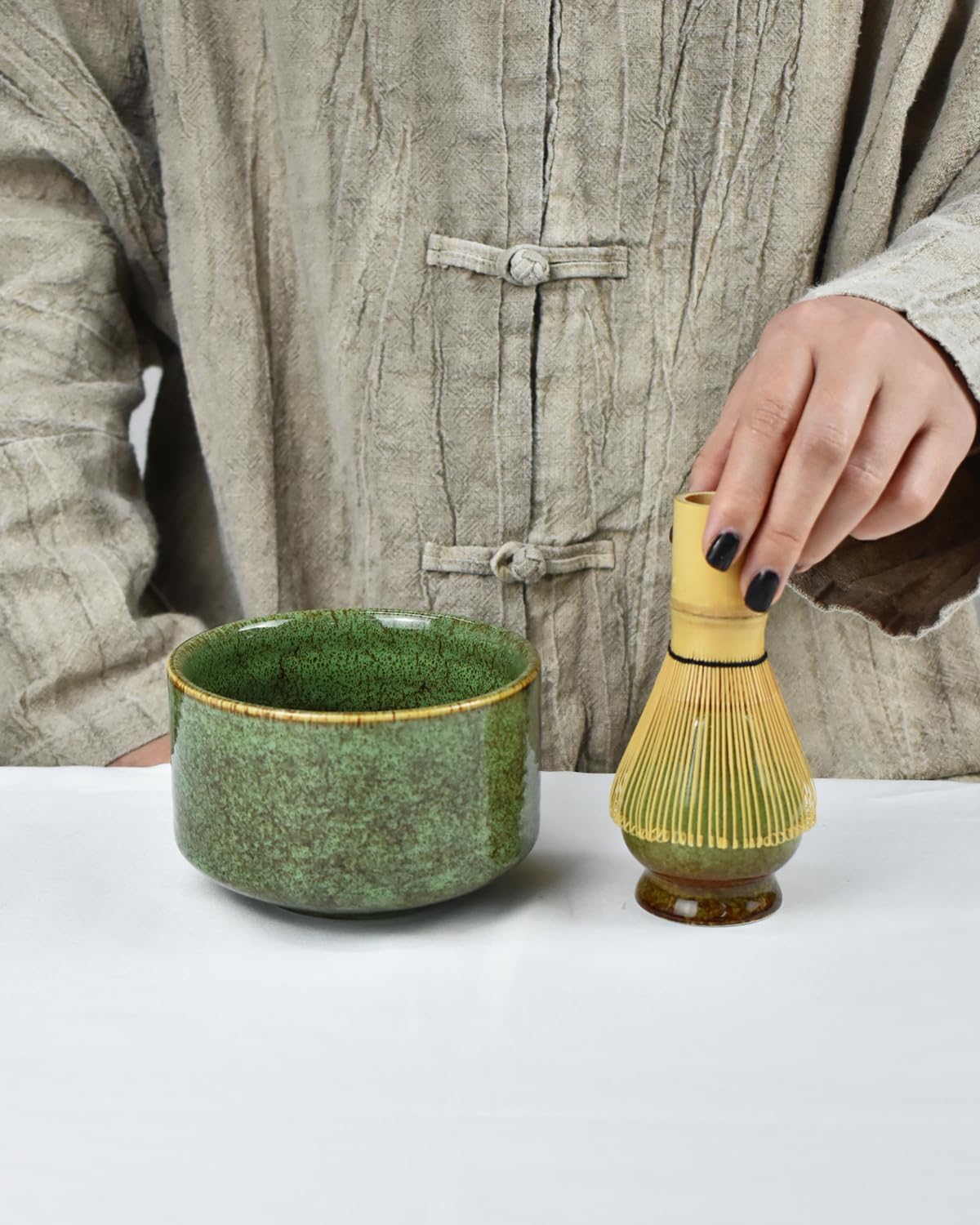 Kit de Matcha color Verde con pequitas