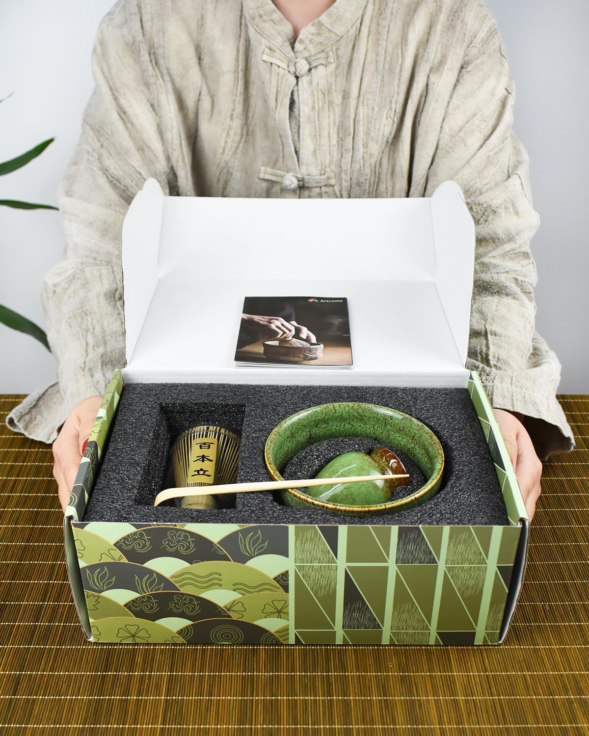 Kit de Matcha color Verde con pequitas
