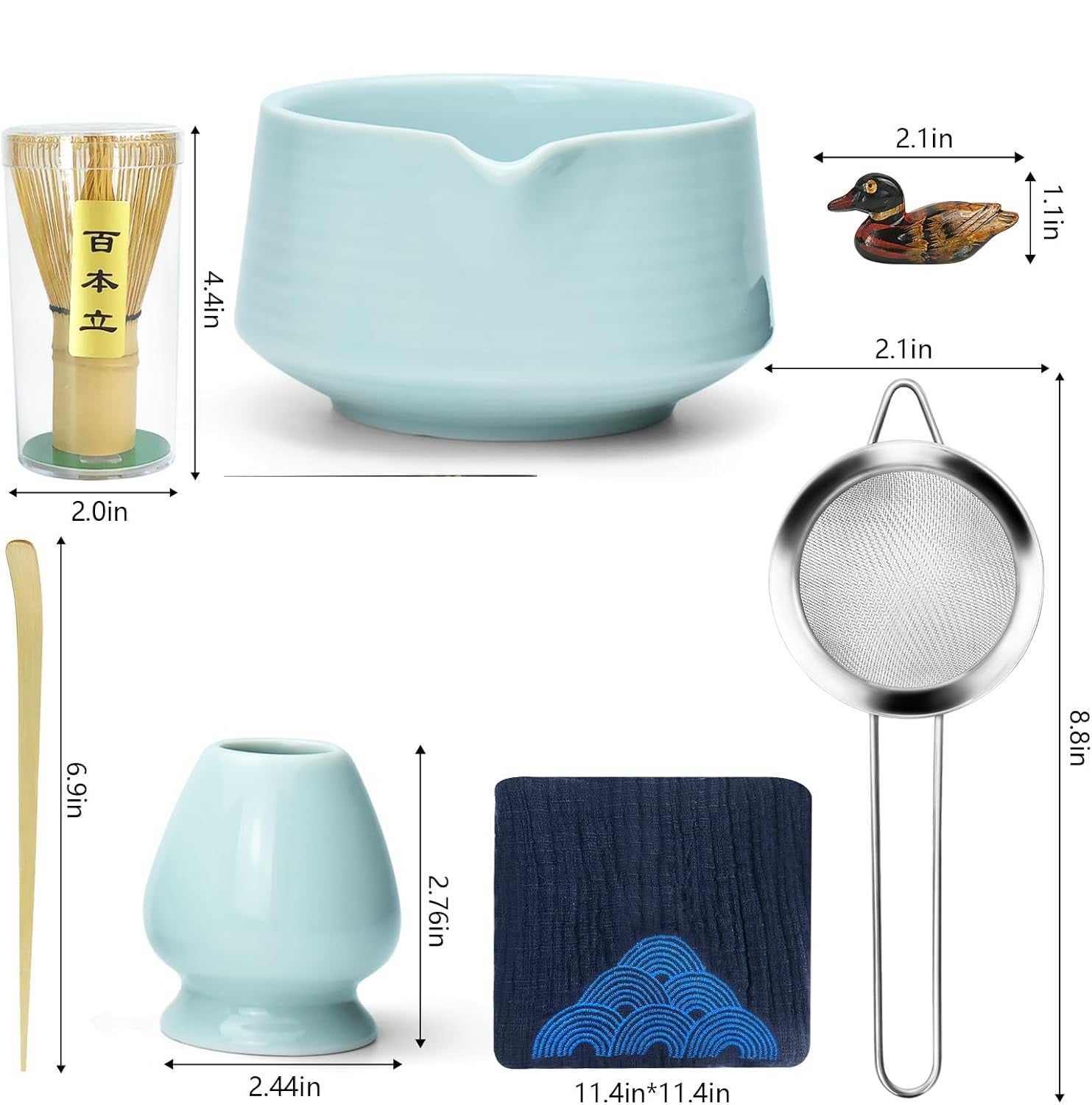 Set Completo de Matcha – Azul Celadón (Envío incluido)