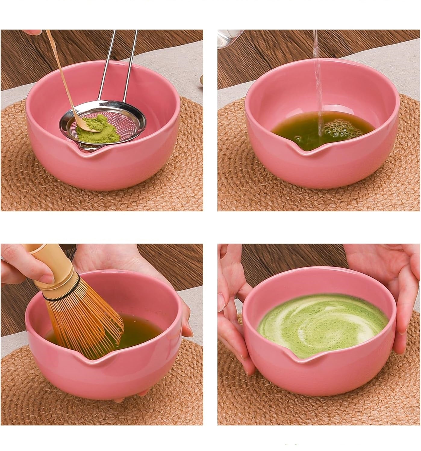Set de Matcha de 7 Piezas Rosado (Envío incluido)